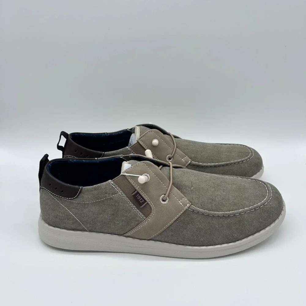Nunn Bush Brewski Men's Size 10.5M  Stone/Pierre Moc Toe Slip-On Shoes -Open Box
